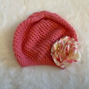 Rising Star Little Girl’s Crochet Hat with Flower